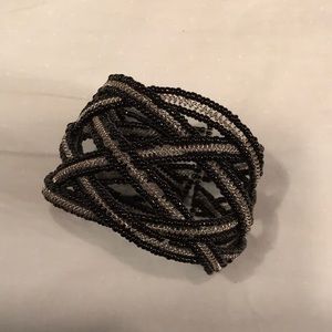 Black & Silver Cuff Bracelet